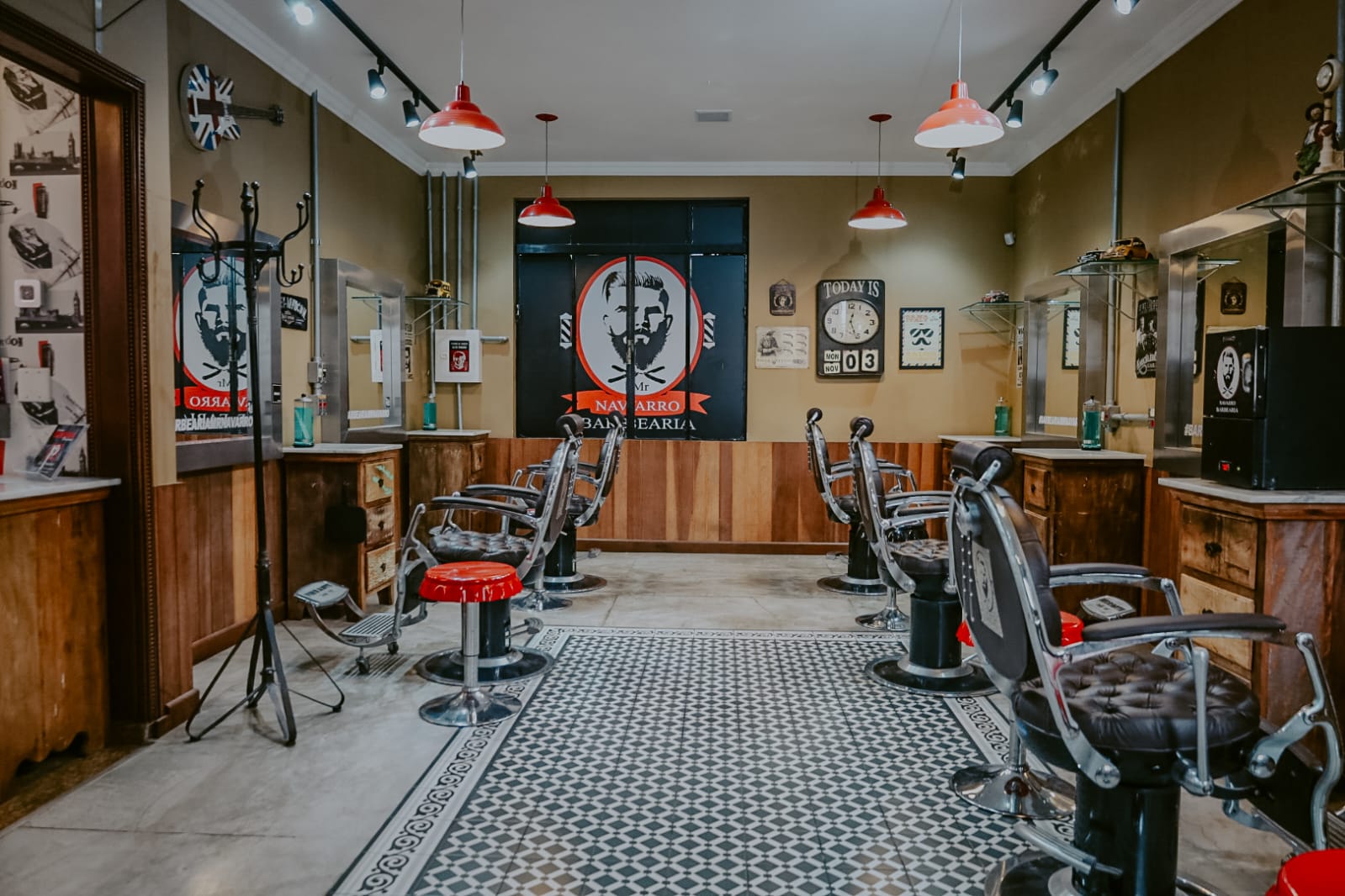Interior da barbearia